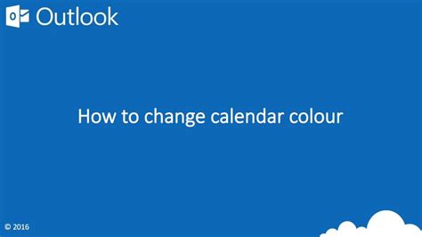 Outlook How To Change Calendar Colour Youtube