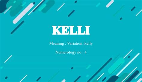 Kelli Name Meaning