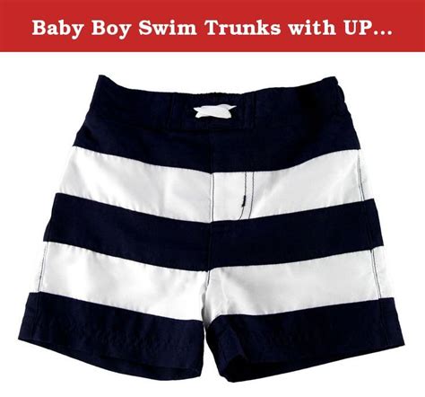 Baby Boy Swim Trunks With Upf 50 Protection Navy Stripes 12 Months