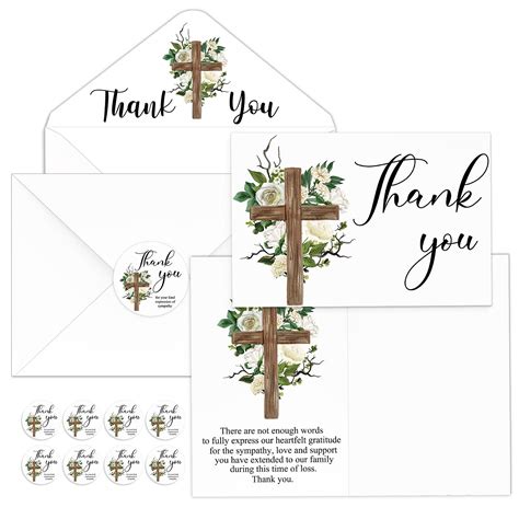 Buy Pack Funeral Thank You Cards Sympathy Memorial Cards With