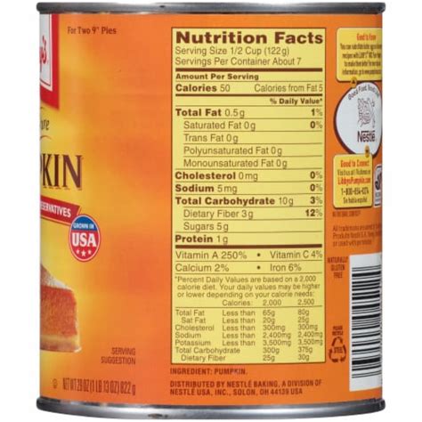 Libby S® 100 Pure Canned Pumpkin 29 Oz Foods Co
