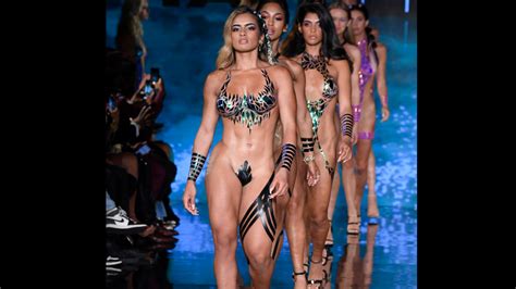 Models Wear Tape At Miami Swim Week Show Miami Herald