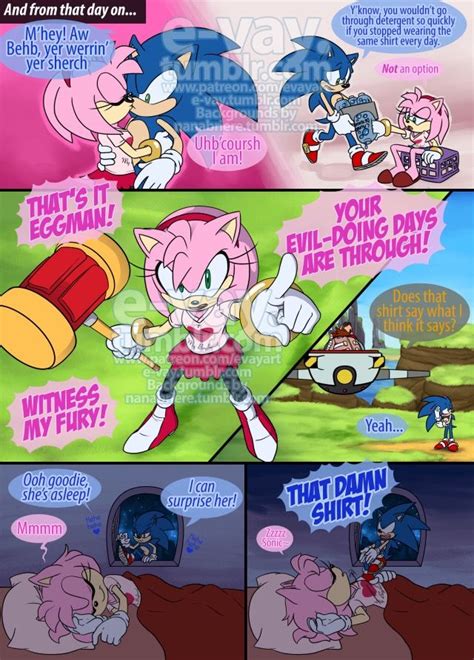 A Sonamy Valentines 3 By E Vay Sonic Funny Sonic And Amy Sonic Fan