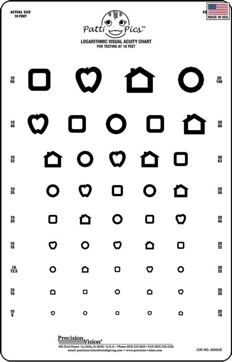 Kids Eye Chart Test Wall Chart 9”x14” Patti India Ubuy