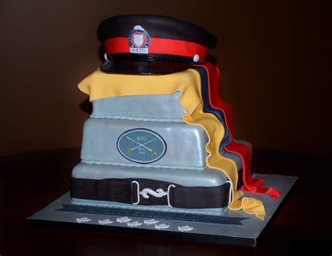 Police Officer Retirement Cake Customized With The Officers Hat