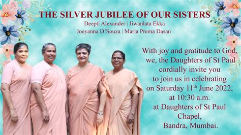 Silver Jubilee Of The Religious Profession Of 4 Sisters Youtube