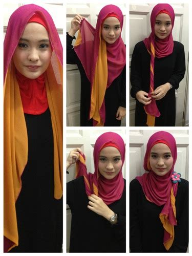 Cara memakai jilbab model hana tajima ispired. GiRLs NeW FasHioNs: ini antara tutorial pemakaian shawl ...