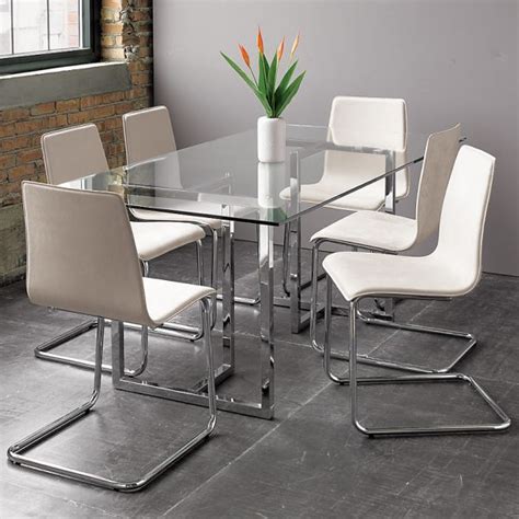 ( 4.3) out of 5 stars. Contemporary Glass Dining Room Sets - Home Furniture Design