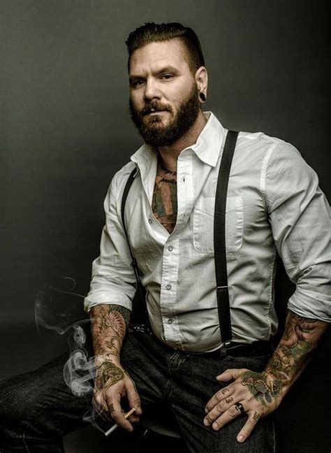 travis cadeau a tattooed burly mancrush burly men bearded men mens street style