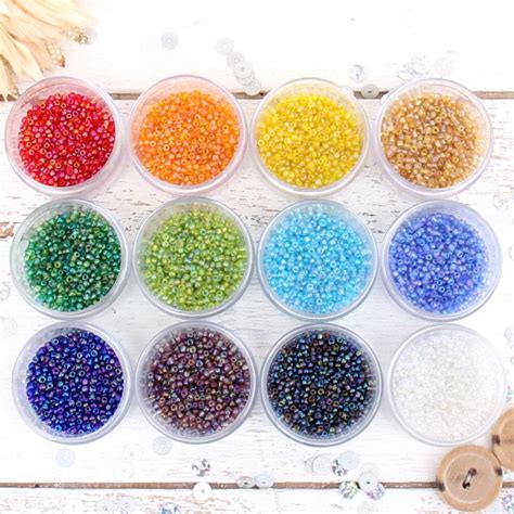Jewelry Making And Craft Beads In Assorted Sizes Shapes And Colors Seed