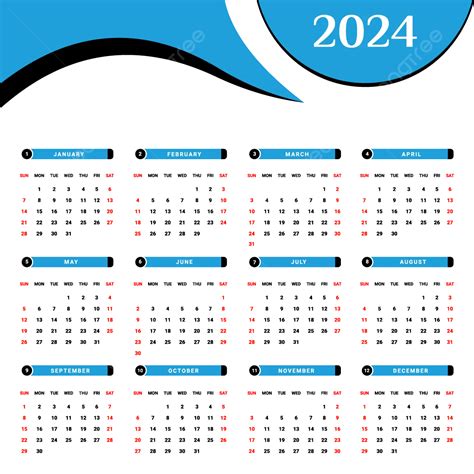 Calendario Azul Cielo Y Negro Con Estilo Geom Trico Vector Png