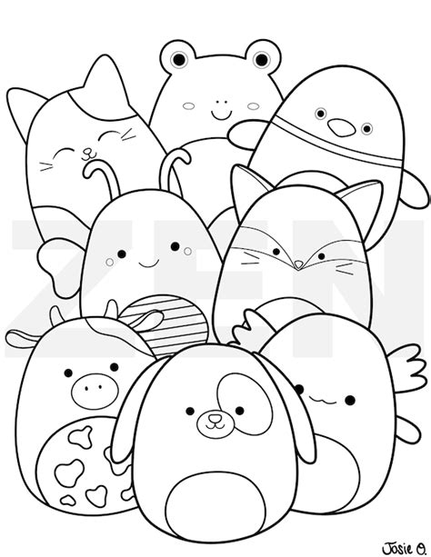 Squishmallow Coloring Pages