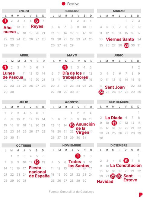 Calendari Laboral De Catalunya 2023 Amb Tots Els Dies Festius Dies