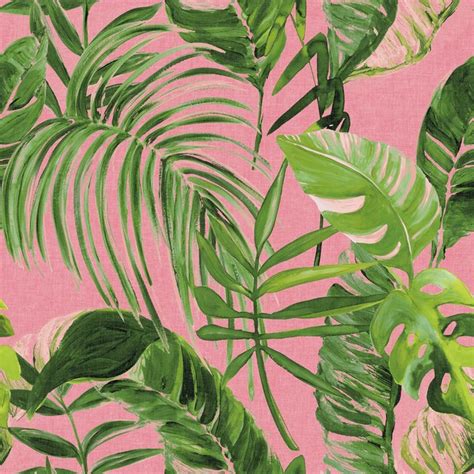 Wld53104w Grover Pink Palmera Tropical Leaf Wallpaper
