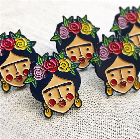 Feminist Artist Enamel Pin Frida Kahlo Pin Soft Enamel Pin Etsy