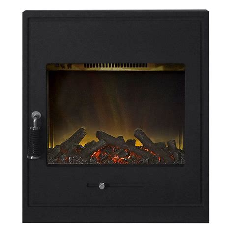 Adam Oslo Inset Electric Stove In Black Fireplace World Inset Stoves