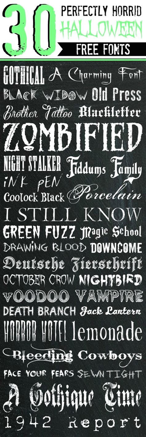 30 Halloween Fonts The Crafted Sparrow