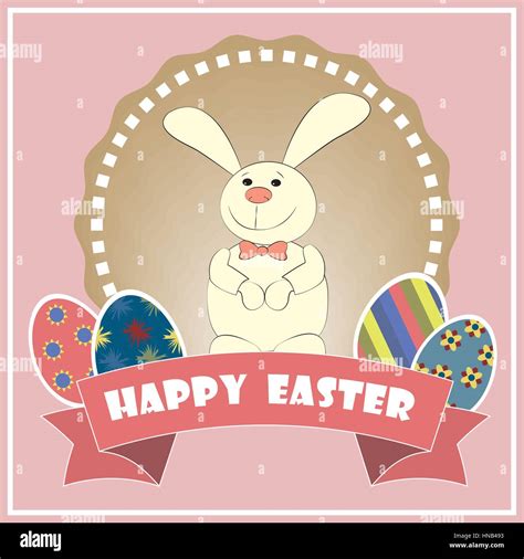 vector happy easter easter bunny stock vector image and art alamy