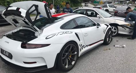 Watch A Speeding Proton Crash Into A Porsche 911 Gt3 Rs In Malaysia