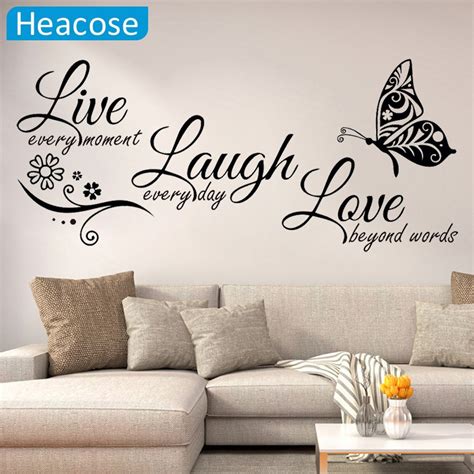 Daily deviation, i am so excited!!! Live Laugh Love Butterfly Flower Wall Art Sticker Modern Wall Decals Quotes Vinyls Stickers Wall ...