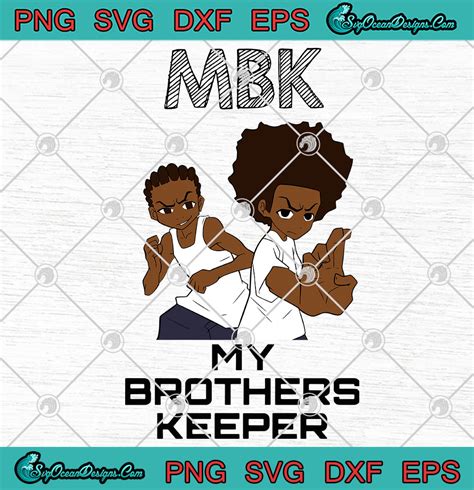 The Boondocks Huey And Riley Mbk My Brothers Keeper Svg Png