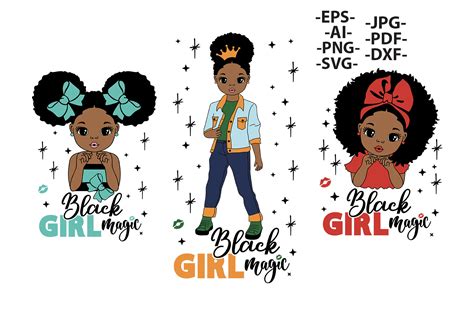 Black Girl Magic Black Girl Bundle Gráfico Por 1uniqueminute