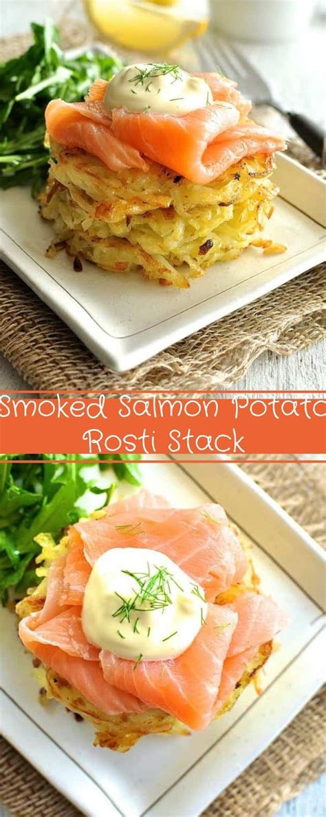 We earn a commission for products purchased through some links in this article. Smoked Salmon Potato Rosti Stack | Recipes, Salmon potato ...