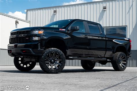Lifted Chevrolet Silverado With Fuel Contra Wheels And Inch Rough Country