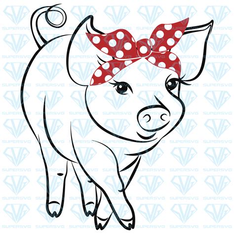 Pig Svg Files For Silhouette Files For Cricut Svg Dxf Eps Png Instant