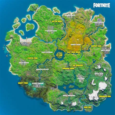 Named locations in fortnite chapter 2. Fortnite Map: 10 Landmark Locations For Chapter 2 ...