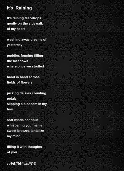 Its Raining Poem By Heather Burns Poem Hunter