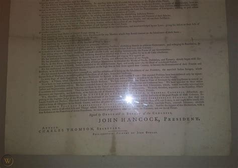 Dunlap Broadside Declaration Of Independence R R Donnelley Laid