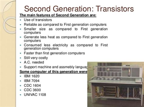 Computers Second Generation