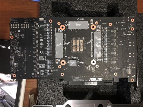THERMAL PAD SIZES ON ASUS TUF Gaming GeForce RTX 3080 OC Edition