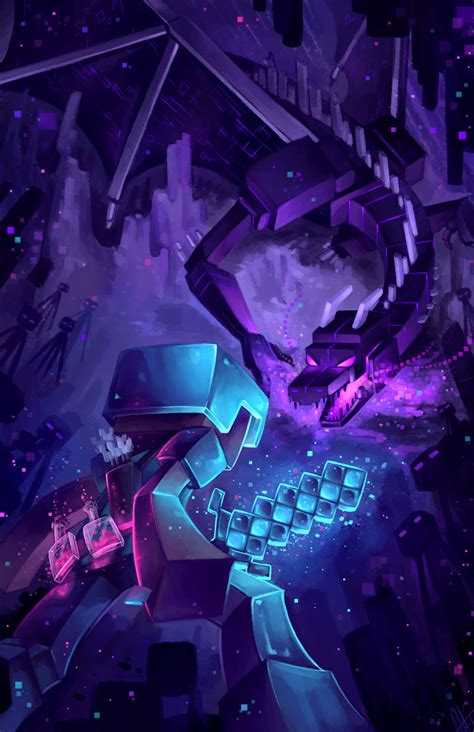 Minecraft The End Wallpapers Wallpaper Cave