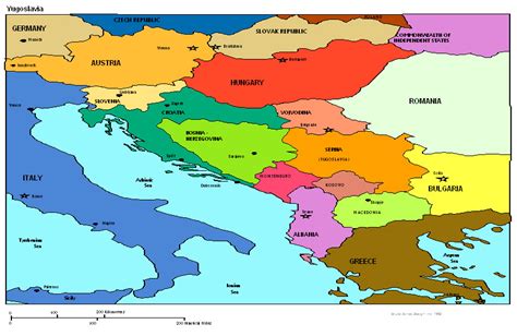 Political Map Of Former Yugoslavia 1993 Former Yugosl Vrogue Co