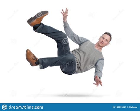 Falling Person Screaming With Arms Outstretched Stock Photography