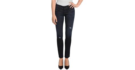 Black Orchid Black Star Denim Ultra Low Rise Skinny Jeans In Blue Lyst