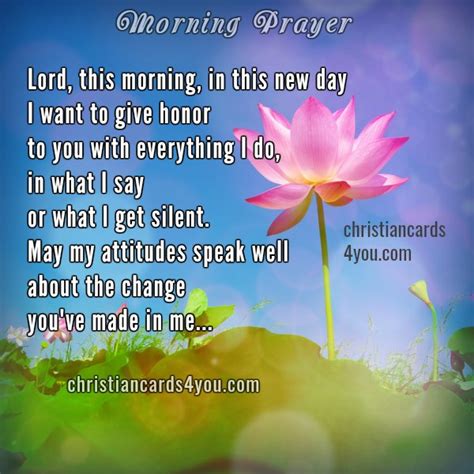 Morning Prayer Lord I Want To Honor You Christian Cards For You