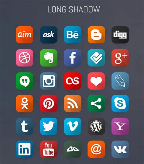 50 High Quality Free Social Media Icons For Designers