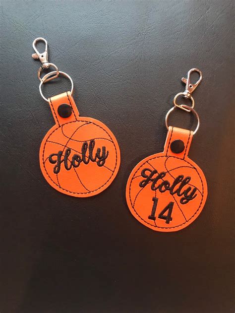 Personalized Basketball Keychain Large Cursive Name Only Etsy