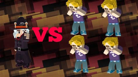 1 Pro Vs 4 Noobs In Bedwars Youtube