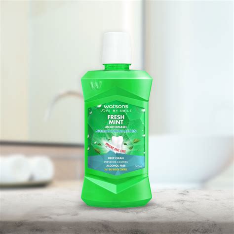 buy watsons watsons fresh mint mouthwash 500ml with special promotions watsons vn