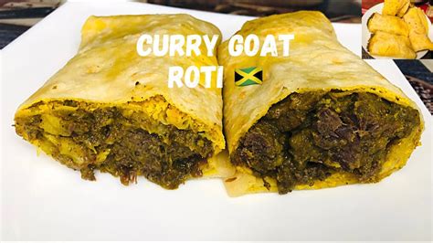 How To Make Best Curry Goat Roti Wrap Youtube