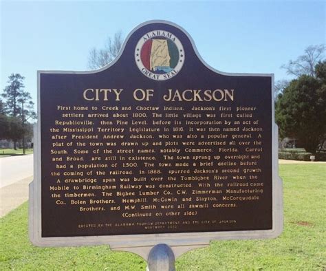 City Of Jackson Historical Marker