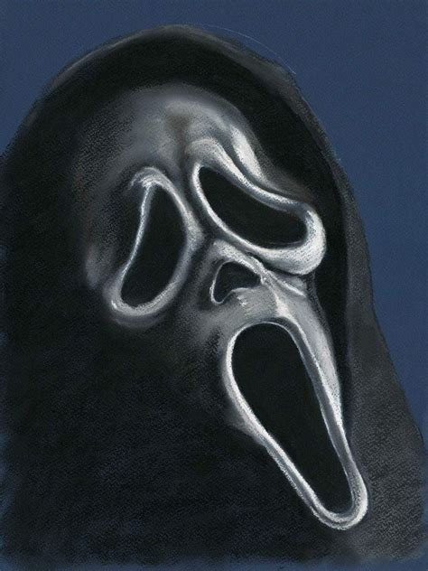Scream Ghostface Art Print Scream Art Original Pastel Ghostface