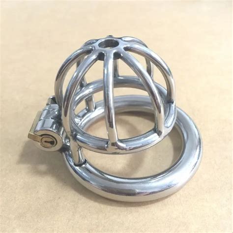 New Small Cock Cage Chastity Penis Cage With Lock Stainless Steel Sex Toys For Men Dick Device