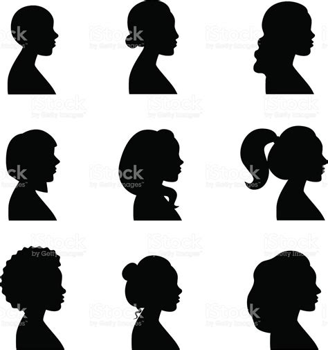 Girl With Ponytail Silhouette At Getdrawings Free Download
