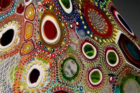 Mixed Murrini Foglio By David Patchen Art Glass Sculpture Artful Home Glass Art Hand