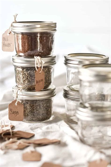 Mason Jar Spice And Herb Storage Rocky Hedge Farm